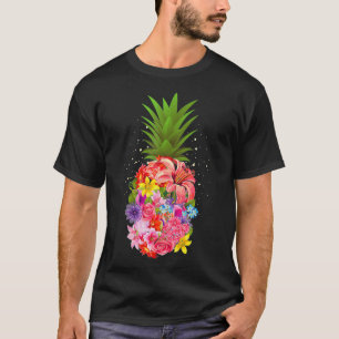 Niedliche tropische Ananas-Blume Aloha Hawaii-Gesc T-Shirt