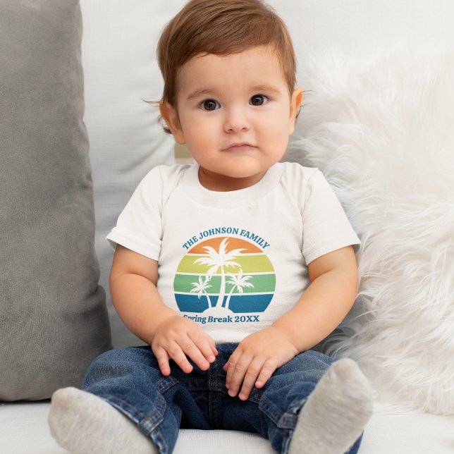 Niedliche tropische Palmen Baby T-shirt (Von Creator hochgeladen)