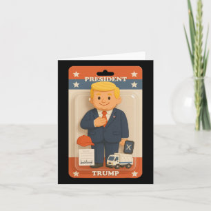 Niedliche Trump-Aktion Abbildung Trend Shirt Karte