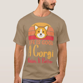 Niedliche Tshirt Corgi Hunde machen Leben besser H