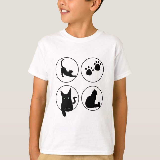 Niedliche Tshirts für die Schwarzkatze (Vorderseite)