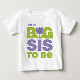 Niedliche Tulip Big Sister sein Personalisiert Säu Baby T-shirt