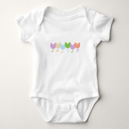 Niedliche Tulip-Blume 6 Buchstaben Personalisiert Baby Strampler