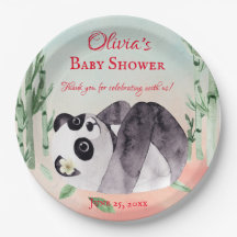 Niedliche Tumbling Panda Gender Baby Dusche