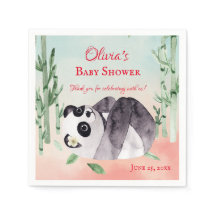 Niedliche Tumbling Panda Gender Baby Dusche
