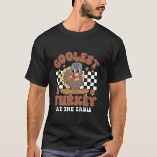 Niedliche Türkei Coolste Türkei an Tisch Retro Th T-Shirt