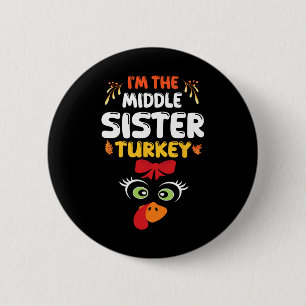 Niedliche Türkei Ein Bow Gesicht, ich bin die mitt Button