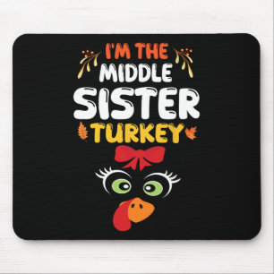 Niedliche Türkei Ein Bow Gesicht, ich bin die mitt Mousepad