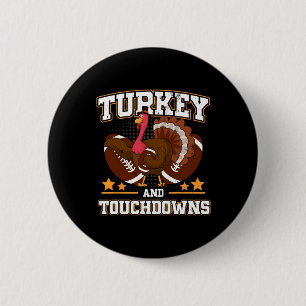 Niedliche Türkei Fußball Türkei und Touchdowns Tha Button