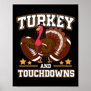 Niedliche Türkei Fußball Türkei und Touchdowns Tha Poster