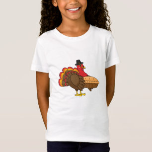 Niedliche Türkei mit Pumpkin Pie Erntedank T-Shirt