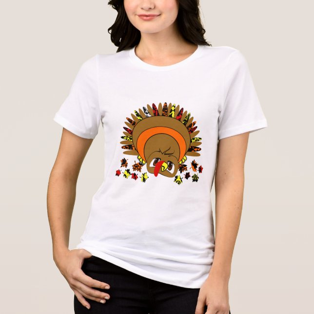 Niedliche Türkei Tri-Blend Shirt (Vorderseite)