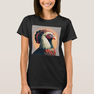 Niedliche türkische Illustration farbenfrohe Vogel T-Shirt