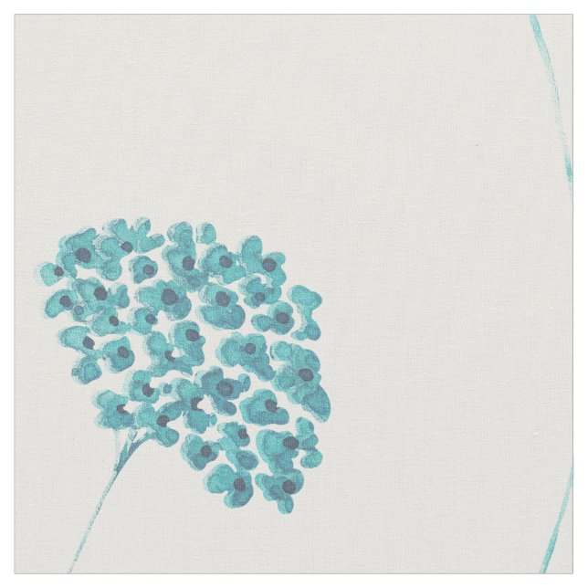 Niedliche türkisfarbene Blume Stoff (Nahaufnahme)