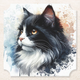 Niedliche Tuxedo Cat Untersetzer