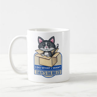 Niedliche Tuxedo Katze Ich tue, was ich Gewollt Kaffeetasse