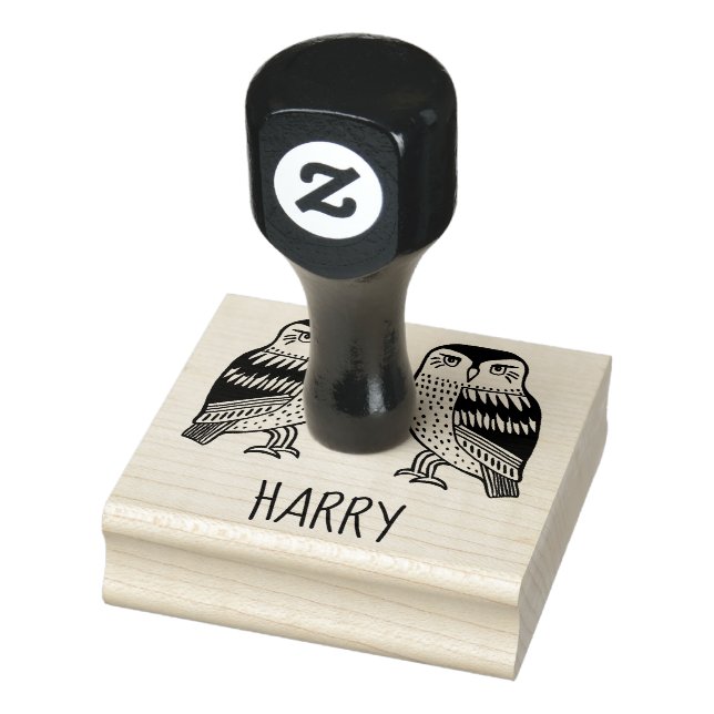 Niedliche TWIN Owins Birds Handgezeichnete ZOLLEN  Gummistempel (Stempel)