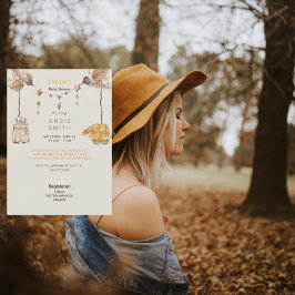 Niedliche Twins Boy & Girl Baby Dusche II Einladung