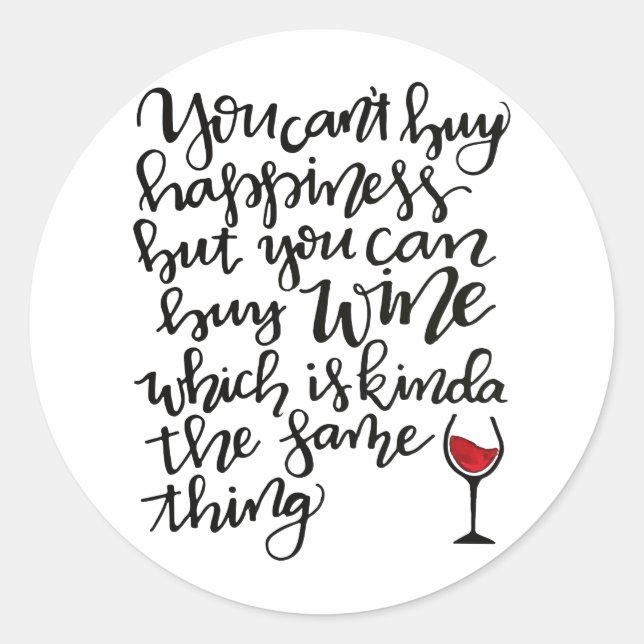 Niedliche Typografie Spaß Runder Aufkleber (Vorderseite)