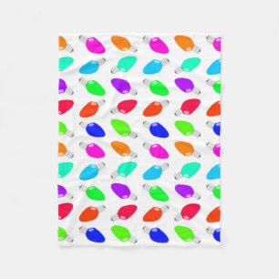 Niedliche u. bunte festliche Weihnachtsglühlampen Fleecedecke