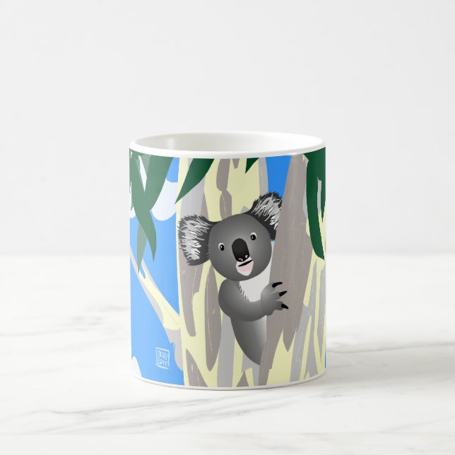 Niedliche u. neugierige Koala Naturescope Tasse (Mittel)