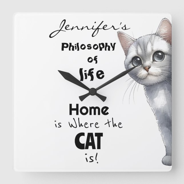 Niedliche Uhr an der Wand (Vorderseite)