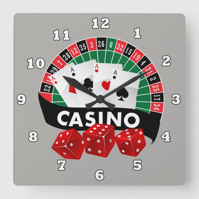 Niedliche Uhr Casino-Zimmerdekoration (Vorderseite)