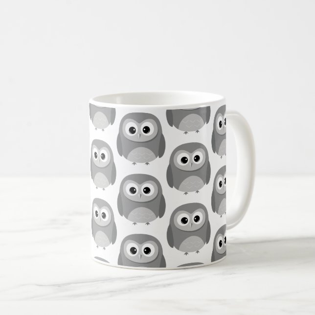Niedliche Uhu Kaffeetasse (VorderseiteRechts)