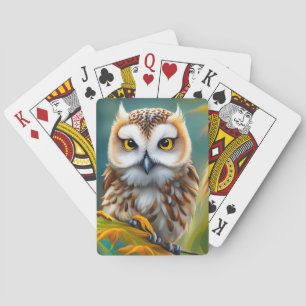 Niedliche Uhu Spielkarten