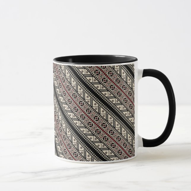 Niedliche ukrainische Muster Tasse (Rechts)