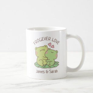 Niedliche umarmende Frösche Frogever Liebe Valenti Kaffeetasse