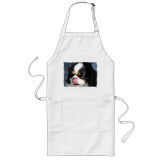 Niedliche unbekümmerte Königcharles Spaniel-lange Lange Schürze