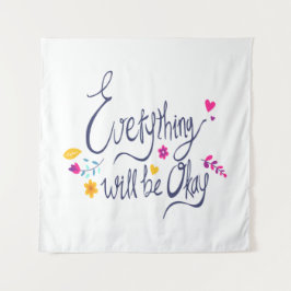 Niedliche und berührende Redewendungen von Kids Gr Wandteppich