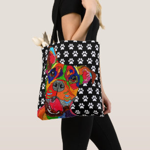 Niedliche und bunte Boxer-HundeTaschen-Tasche