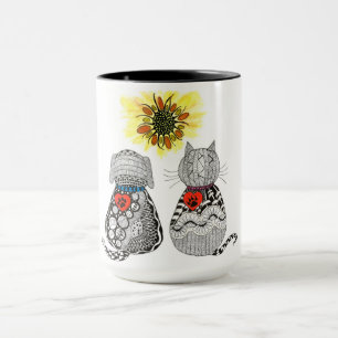 Niedliche und bunte Hunde-und Katzen-Tasse Tasse
