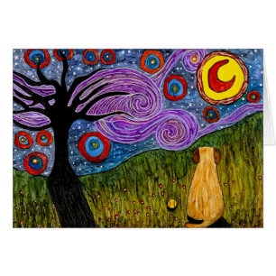 Niedliche und bunte Hundegruß-Karte