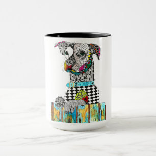 Niedliche und bunte HundeTasse Tasse