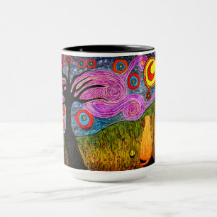 Niedliche und bunte HundeTasse Tasse