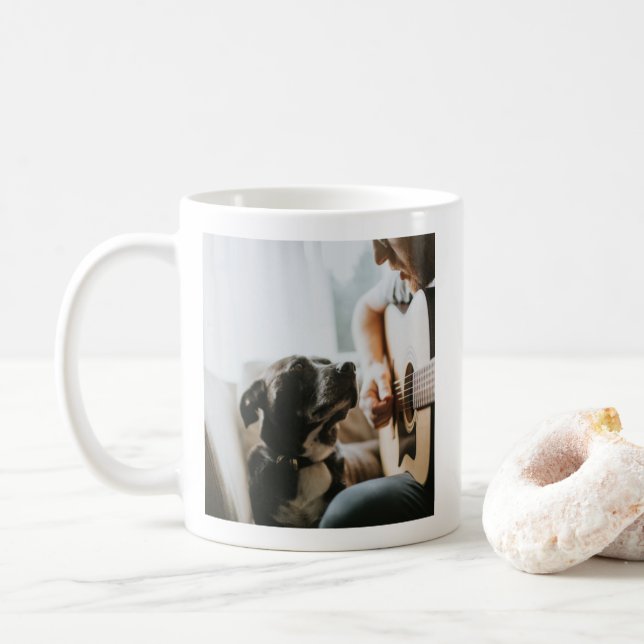 Niedliche und charmante Hunde Lover's Foto Tasse (Mit Donut)