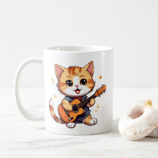 niedliche und coole kleine Gitarre Kaffeetasse