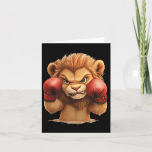 Niedliche und Coole Löwe mit Boxhandschuhen für Lä Karte