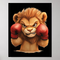 Niedliche und Coole Löwe mit Boxhandschuhen für Lä