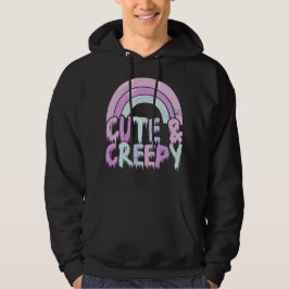 Niedliche und cremefarbene Pastel Goth Tropfen Hoodie