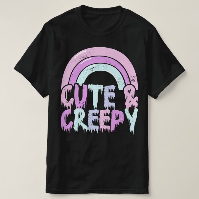 Niedliche und cremefarbene Pastel Goth Tropfen T-Shirt (Design vorne)
