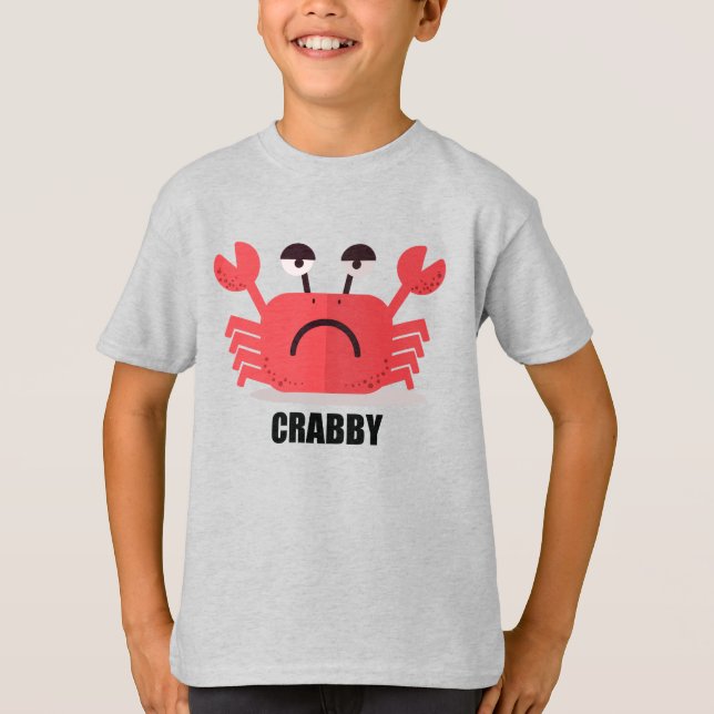 Niedliche und einfache Crabby-Krabbe T-Shirt (Vorderseite)