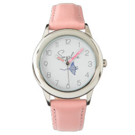 Niedliche und einfache Kinder unter dem Meer Manta Armbanduhr