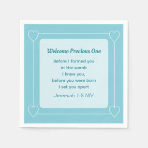 Niedliche und einfache Light Blue Babydusche Serviette