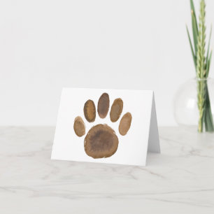 Niedliche und einfache Paw Print BLANK Karte