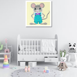 Niedliche und elegante kleine Maus Acryl Wandkunst