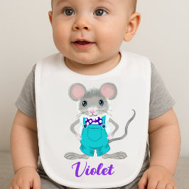 Niedliche und elegante kleine Maus Babylätzchen